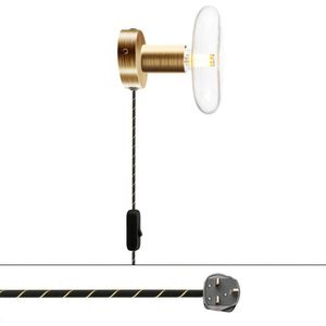 Creative Cables Spostaluce Engels Metalen Lamp Met Stekker-met Gloeilamp