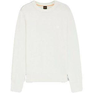 BOSS - Gebreide Trui - Katoen en Kasjmier - Met Logopatch