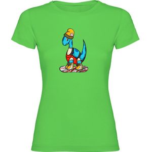 Kruskis Dino Snow Short Sleeve T-shirt Groen 2XL Vrouw