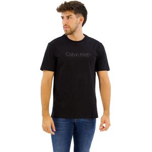 Calvin Klein Raised Line Logo T-shirt Met Korte Mouwen