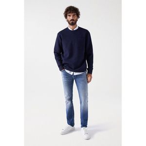 Salsa Jeans Fleece Neoprene With Pocket Sweater Blauw S Man