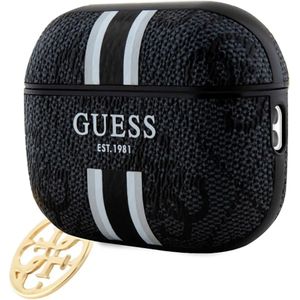 Guess - 4G Printed Stripes Charm Case - Hoes - Zwart - Voor AirPods Pro 2 (2022/2023)