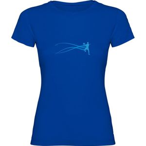 Kruskis Stella Padel Short Sleeve T-shirt Blauw M Vrouw
