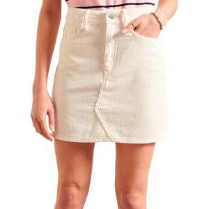 Superdry Cord Mini Skirt Beige 28 Vrouw