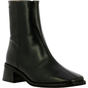 Wonders - Dara - Enkellaarsjes - Gladleer - Vierkante Neus - Blokhak