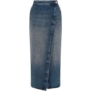 A-Lijnrok - Middelblauw - Denim - 13.7Oz - Zachte Touch