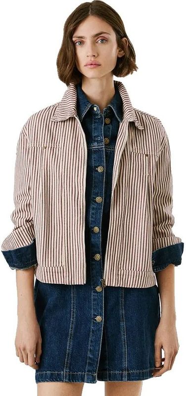 Pepe Jeansvoor vrouwen. PL4024327 Hannah beige jas (L), Casual, Katoen