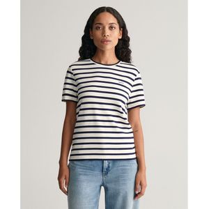 Gant Striped Short Sleeve T-shirt Veelkleurig M Vrouw
