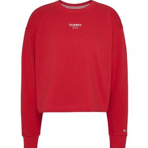 Tommy Jeans Rlx Crp Ess Logo Sweatshirt Rood Vrouw