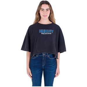 Hurley Oceancare Tour Cropped Short Sleeve T-shirt Zwart XS Vrouw