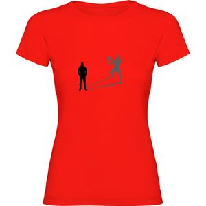 Kruskis Shadow Padel Short Sleeve T-shirt Rood S Vrouw