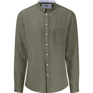 Overhemd - Effen - Linnen - Lange Mouw - Regular Fit