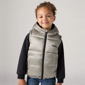 Levis - Gewatteerd Vest - Zilver/zwart - Donsvest - Omkeerbaar