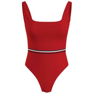 Tommy Hilfiger Square Neck One Piece Swimsuit Rood M Vrouw