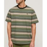Superdry Relaxed Fit Stripe Short Sleeve T-shirt Groen XL Man