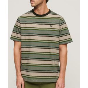 Superdry Relaxed Fit Stripe Short Sleeve T-shirt Groen 2XL Man
