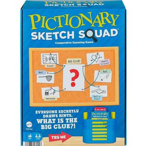 Mattel Pictionary Sketch Squad Board Game Transparant