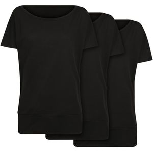 Build Your Brand By108b Short Sleeve T-shirt 3 Units Zwart 4XL Vrouw
