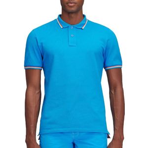 Sundek Brice Cotton Piqué With Tricolour Details Korte Mouw Poloshirt