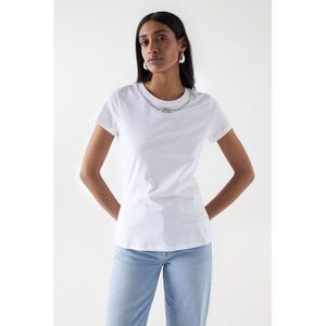 Salsa Jeans 21007837 Short Sleeve T-shirt Wit XS Vrouw