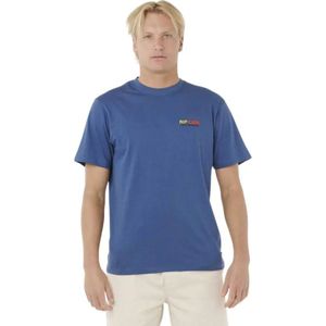 Rip Curl - Surf Revival Lined Up - T-shirt - Blauw - Korte Mouwen