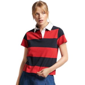 Superdry Vintage Stripe Rugby Short Sleeve Polo Rood XS-S Vrouw