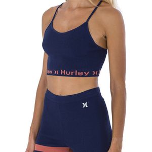 Hurley Contrast Text Sports Bra Paars XS Vrouw