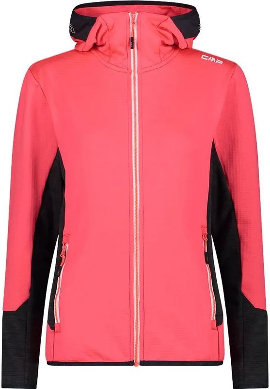 CMP - Dames Fleece Hoodie - Grid Tech - Ademend - Sportieve Stijl