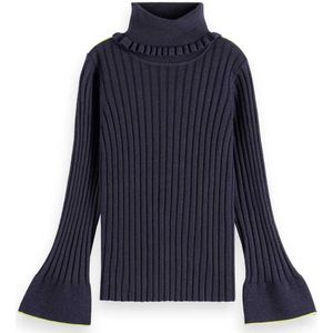 Scotch & Soda Rib Slim Fit Trui Met Hoge Hals