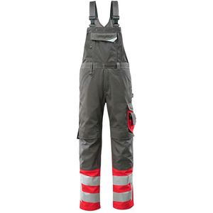 Mascot - Safe Supreme - Overall - Donkerantraciet/Hi-Vis Rood - Slijtvaste Kniezakken