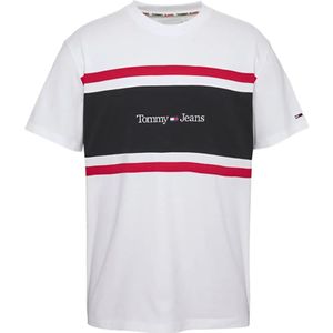 Tommy Jeans Classic Linear Cut & Sew T-shirt Met Korte Mouwen