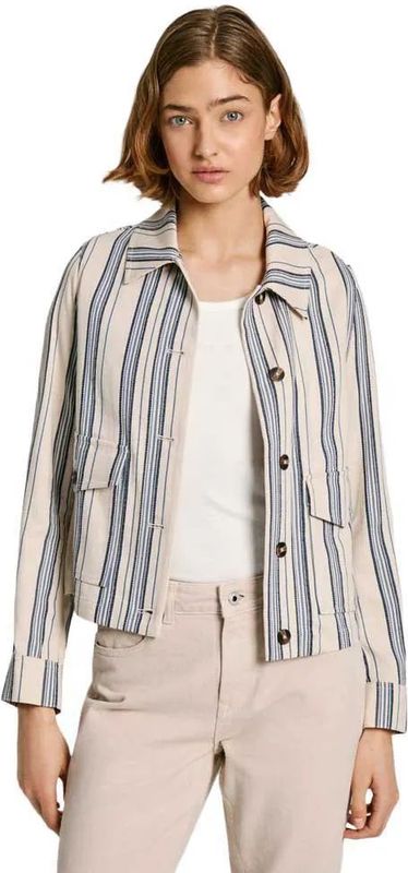 Pepe Jeans - PL402423 Bea - Jas - Wit Blauw - Casual - Viscose