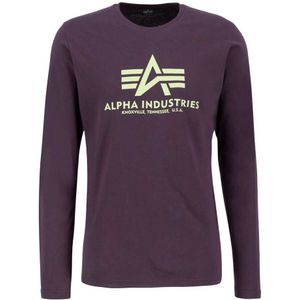Alpha Industries Basic Long Sleeve T-shirt Paars 2XL Man