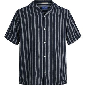 Jack & Jones Noto Stripe Resort Short Sleeve Shirt Blauw M Man