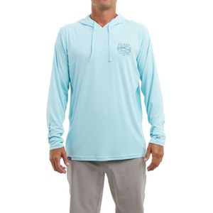 Pelagic Vaportek Map Fish Uv-werende Langarm T-shirt