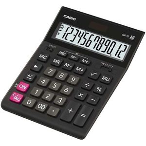 Casio Gr-12 Calculator Zilver
