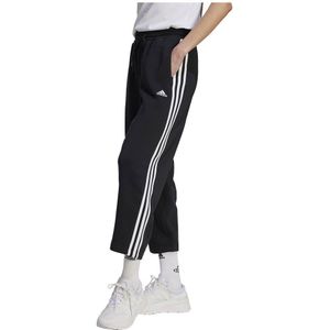 Adidas Essentials 3 Stripes Open Hem Fleece Joggers Zwart,Grijs S Vrouw