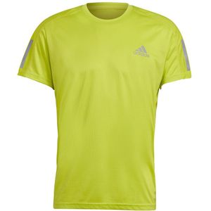 Adidas Own The Run Short Sleeve T-shirt Geel S Man