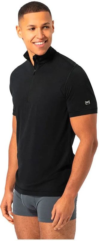 super.natural - TUNDRA175 - Shirt - Korte Mouwen - Merino - Zwart