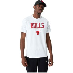 New Era 60357046 Nba Team Logo Chicago Bulls Short Sleeve T-shirt Wit M Man