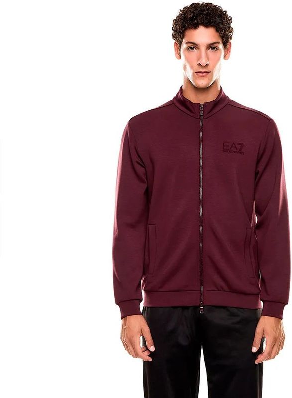 Emporio Armani - EA7 Lux Identity - Sweatshirt - Rood - Volledige Ritssluiting