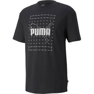 Puma Reflective Graphic Short Sleeve T-shirt Zwart M Man