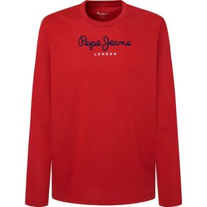 Pepe Jeans - PM508209 - Lang T-shirt - Rood - Katoen - Lange Mouwen