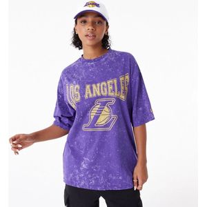 New Era - NBA Washed Los Angeles Lakers - T-shirt - Paars