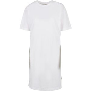 Urban Classics Dress Organic Oversized Slit Big Short Sleeve T-shirt Wit 3XL Vrouw