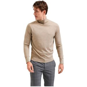 Selected Town Roll Neck Sweater Beige M Man