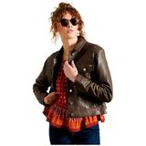 Superdry - Leather Stateside - Leren Jas - Bruin