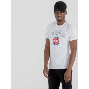New Era Nba Regular Detroit Pistons Short Sleeve T-shirt Wit L Man