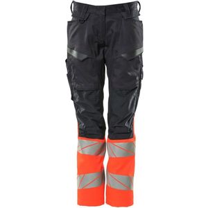 Mascot - Accelerate Safe Broek - Donkermarine - Hi-Vis Rood - Met Kniezakken