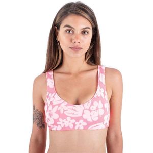 Hurley Flower Scrunch Max Soft Strap Bikini Top Roze XS Vrouw